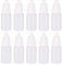 Lifreer 50PCS White Eye Liquid Dropper Bottles - 20ml Squeezable Empty Bottles With Cap