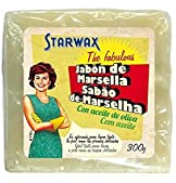Starwax The Fabulous Jabón de Marsella en Pastilla 300g - Jabón Multiusos. Quitamanchas, Friegasuelos, Detergente para Lavadora