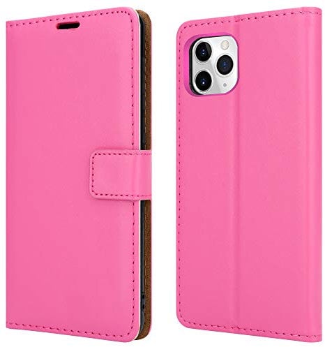 For Apple iPhone 12 Mini Leather Phone Case, Magnetic Closure Full Protection Book Design, Wallet Case Cover [Card Slots] and [Kickstand] For Apple iPhone 12 Mini (5.4) - Pink