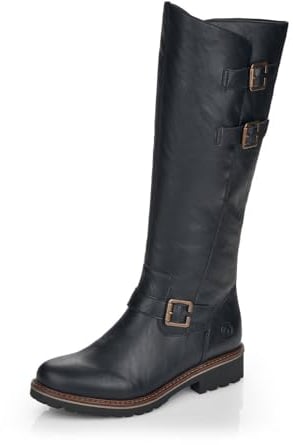 Remonte R6590, Stivali ad Altezza Ginocchio Donna, Schwarz / 01, 44 EU