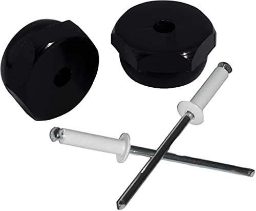 Cache-Rivets pour Plaque d'immatriculation Drapeau Français France (Noir)