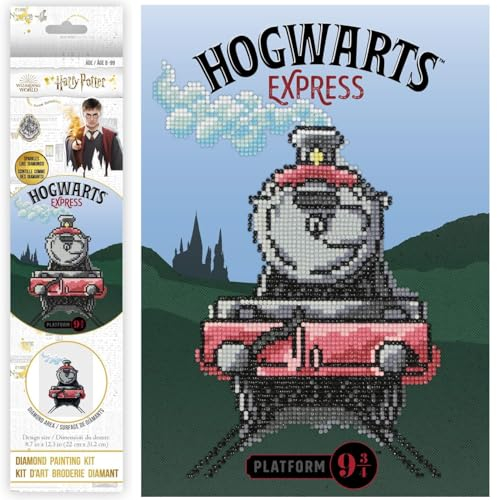 DIAMOND DOTZ CD238003003 - Original 5D Diamond Painting Set Hogwarts Express, Harry Potter Kreativset mit 2.876 Diamant Mosaiksteinen, Malset 22 x 31cm, DIY für Erwachsene und Kinder ab 8 Jahren
