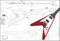 Plan of Flying V '67 E-Gitarre - Vollmaßstabsdruck von ALS