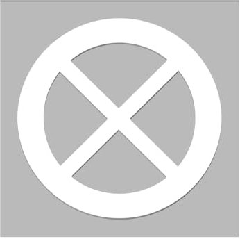 Signaletique.biz Pochoir Arrêt et Stationnement Interdits PVC 5 mm, Format 600 x 600 mm