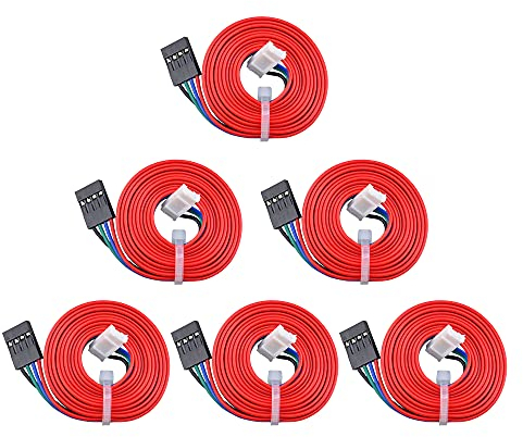 STEPPERONLINE Schrittmotorkabel 6 Stück, 1 m lang XH2.54 4-Pin auf 6-Pin NEMA 17 Erweitertes Anschlusskabel für RepRap 3D-Drucker CNC-Maschinen