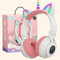 Kids Unicorn Casque sans Fil, écouteurs Bluetooth pour Filles, Casques pour Enfants Mignons écouteurs Roses pour Anniversaire de Filles Cadeau de Licorne de Noël de Retour à l'école (rose blanc)