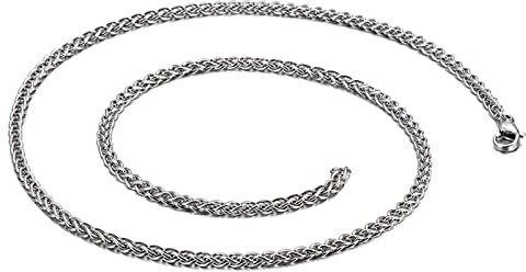 Kette Anhänger Silber, Dog Tag Kette Herren DIY INOX Kette Herren Schmuck Geschenk Männer