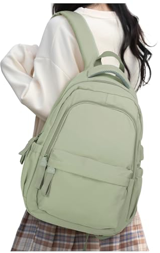HYC00 Rucksack Damen Schulrucksack Teenager Mädchen College Laptop Rucksack Damen 14 zoll Leichte Tagesrucksäcke Schultasche Casual Daypacks Reiserucksack für Schule Uni Reise School Backpack,Hellgrün