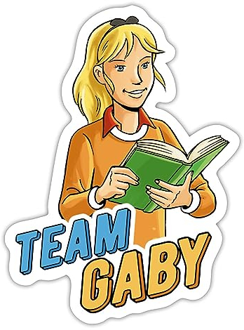 Spreadshirt TKKG Team Gaby Glockner Sticker, max. 10 x 10 cm, 10 x 10 cm, Mattweiß