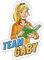 Spreadshirt TKKG Team Gaby Glockner Sticker, max. 10 x 10 cm, 10 x 10 cm, Mattweiß