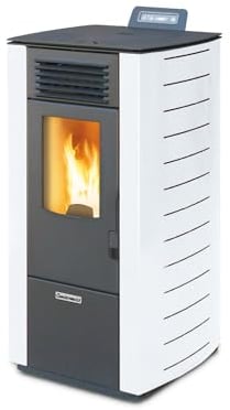 Stufa a pellet 12 kw ventilata AMG Z12 bianco