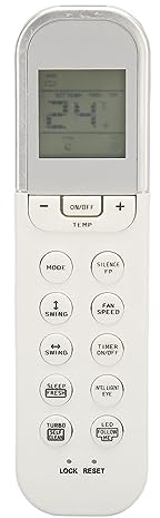 Septpenta Telecomando per Climatizzatore per RG36B BGE RG36F BGEF RG36C BGE RG36F2 BGEF RG36F4 BGEF Telecomando Universale per Climatizzatore, Pulsanti Multifunzione Sensibili e Robusti