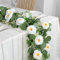 Weldomcor 2 Stück 13FT Künstliche Rosen Girlanden, Künstliche Seidenblume Eukalyptus Blätter Grüngirlande Gefälschte Hängende Blumen Pflanzen für Hotelhochzeit Home Party Garten Handwerk Kunst Dekor