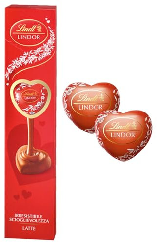 Cioccolatini Cuori Lindor Cioccolato Latte Lindt Scatolina 69 g San Valentino
