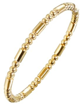 MILAKOO 4.5mm Armreif Damen Edelstahl Einfaches Stilvolles und Schönes Armband mit Schließe (Gold)