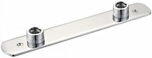 Exposed Shower Fixing Bracket Back Plate Thermostatic Mixer Bar Valve Wall Mounted Kit Chrome