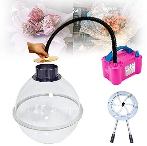 DIY Balloon Stuffing Machine with Electric Balloon Pump,Balloon Expander Stuffer Extractor Tool Kit for Wrap Your Balloon Gifts for Rose Bouquet Wedding Christmas Birthday Party Gift Art