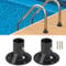 Poolleiter Halterung,2Pcs Deckflansche Für Oberirdische Pool Leitertreppen,Pool-Leiter-Befestigung Post Anker, Montageset Für Pool Leiter Mit Flanschrohr, Heavy Duty Mount Base (A)