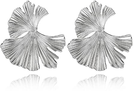 Ginkgo-Blatt-Ohrringe für Frauen, Niedliche Blütenblatt-Ohrringe für Mädchen, Böhmische Blumen Blüten-Ohrhänger hypoallergen, Hawaiianische Blumen Ohrringe, Herbstblatt Ohrstecker