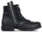 OSSTONE Chukka Stivali Cowboy Biker Boots Maschio Mens Motociclo Botas Cerniera su in Pelle Vitello Western retrò Stile Uomo Stivali Stivaletti Boots OS-5008-8-IT Nero 13