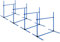 FIVMEN 4X Agility Set Hunde Slalomstangen Hund Training Set Höhenverstellbar Kunststoff Hürdenset Hobby Horse Hindernisse mit Transporttasche für Hundetraining Hundesport, Blau