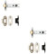 2 Pack - 64mm Bolt Through Tubular Door Latch Rounded Strike Plate Forend Nickel Plated