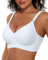 Vertvie Wireless Push Up Bras for Women Non Wired Seamless Full Coverage Bra Soft Support Comfort Everyday Bra Regular and Plus Size (White,XXL)