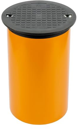 ScarMaxx - KG Rohr - DN 315 - mit Schwarz Schachtabdeckung - Komplett SET - Kanal Entwässerung - Steigrohr - Rohr Abwasserrohr - Kontrollschacht - Schachtrohr - Kunststoff - 0,5m Läng