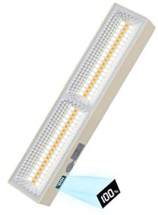 LETOUR Magnetic Work Light 4000 Lumens 2500mAh Rechargeable 20CM Bar, 216 LED Bulbs, IP6 Waterproof, Portable Lighting with Hook and Magnets, for Camping, DIY, Car Repair, Garage, and Workshop Tasks