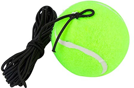 Phefop Tennis-Trainingsball für Tennisübungen Im Freien und in der Halle mit Schnur, 1 Elastischem Gummi, Tennisball, Tennisball mit Gummi