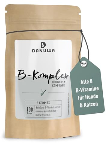 DANUWA Vitamin B Komplex für Hunde - Hochwertiger Vitamin-B-Komplex aus Buchweizenkeimlingen – Unterstützt Stoffwechsel & Vitalität – Pflanzlich & Natürlich