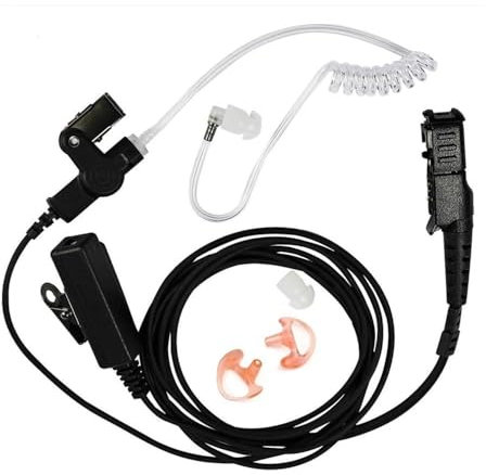 AGPTPYGZFW Kit de Auriculares de vigilancia por Radio bidireccional Aptos for Motorola, Auriculares de 2 Cables, Molde auditivo, Xpr3300, Xpr3500, XIR P6620, XIR P6600, E86