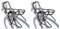 Reinscer 2 porte-bagages de vélo, porte-bagages en acier, capacité de 15 kg, porte-bagages