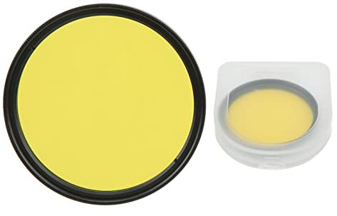 Filtro Lente Fotocamera Colore Giallo 55mm Vetro Ottico Premium Impermeabile Antigraffio Ideale Per Fotografia Paesaggistica Con Trasmittanza Luminosa Elevata Custodia Trasporto