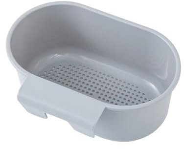 Escurridor de platos colgante con función de almacenamiento versátil para lavar verduras y frutas y escurrir alimentos, escurridor de platos de acero inoxidable (gris, talla única)