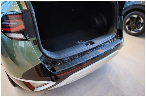 tuning-art Ladekantenschutz passend für Kia Sportage 5 2022-06/2025 | Schwarz Pulverbeschichtet Edelstahl Passgenau Abkantung Spezialklebeband Reinigungstuch Montageanleitung Rostfrei