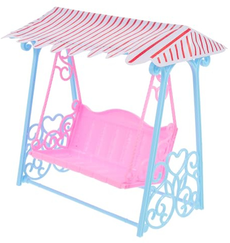 CIYODO Miniatur Dollswing Schaukelstuhl Puppenhaus Deko DIY Miniatur Zubehör für Mädchen Spielzimmer und Fotografie Requisiten Leicht Tragbar und Realistisch Gestaltet