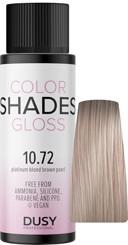 Dusy Color Shades 10.72 platinblond braun perl 60ml | erfrischt die bestehende Haarfarbe | ammoniakfreie Gel-Cremetönung