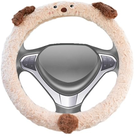 Lenkradbezug für Damen, Plüsch, Tierform, Innen-Lenkradschutz, für den Winter, warm, Mädchen, Damen, LKW, Auto, SUV