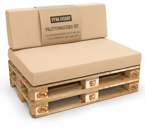 PFM HOME - Palettenkissen Outdoor - wasserdichte Gartenkissen für Palettensofa