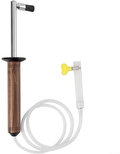 Steam Wand Cleaning Brush for Espresso Machines Featuring Silicone Vent Pipe and Heat Resistant Nylon Bristles