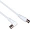 PremiumCord Cavo Antenna TV Coassiale 10m, 75 Ohm, Iec Maschio-Femmina 90°, Schermato - Per DVB-C, DVB-T/T2, 4K UHD 2160P, Full HD 1080P 3D, Colore Bianco