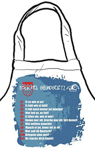 die stadtmeister Kochschürze/Grillschürze Kölsches Grundgesetz - als Geschenk für echte Kölner oder als Souvenir