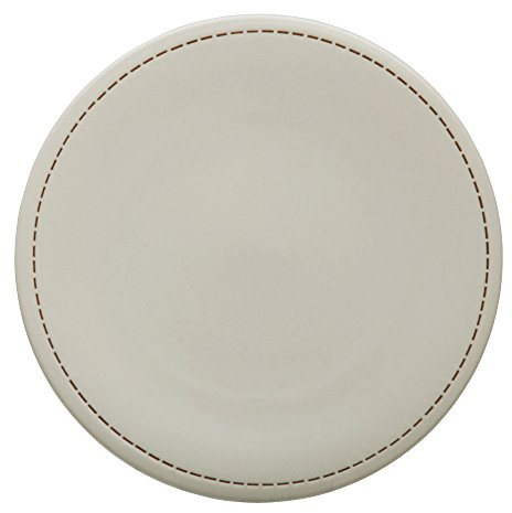 Avet Spain Juego de Platos Llanos, Gres, Crema, 27.5x27.5x2.57 cm, 6 Unidades