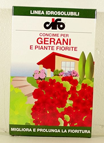 CONCIME IDROSOLUBILE PER GERANEI E PIANTE FIORITE CONFEZIONE DA 600 GRAMMI