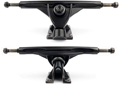 VJ Longboard Skateboard-Achsen, 7 Zoll, 178 mm, 50º Bases, Reverse Kingpin für Downhill, Pintail und Freeride (2 Stück) (schwarz)