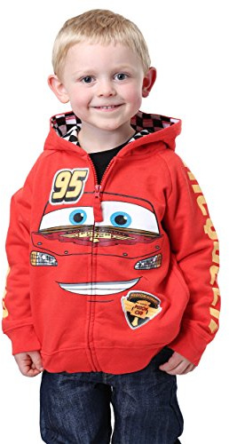 Disney Boys' Cars '95 Hoodie, Red, 3 Years
