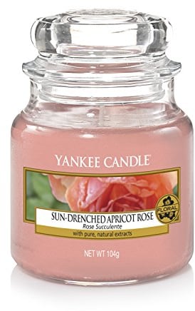 Yankee Candle Scented Candle | Sun-Drenched Apricot Rose Small Jar Candle | Burn Time: Up to 30 Hours