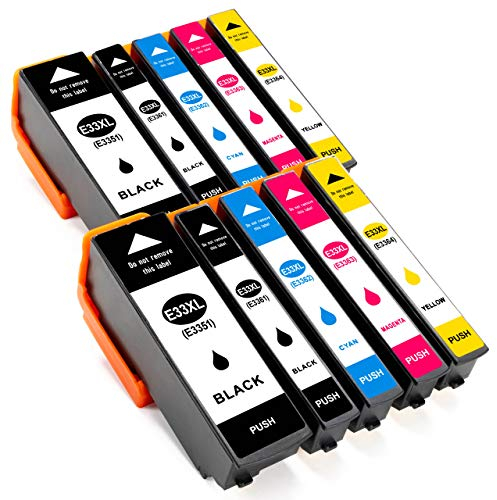 ESMONLINE 10 er Set Multipack kompatible Druckerpatrone ersetzt Epson 33XL T3351 Orange Epson Expression Premium XP-7100 XP-900, XP-830, XP-540, XP-530, XP-645, XP-640, XP-635, XP-630