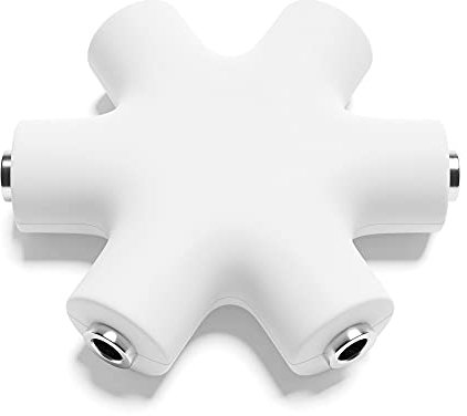 ExcelValley - Divisor Cable Parche Mono - TS 3,5mm 1/8 - Modular Synth Eurorack - Blanco